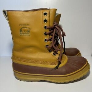 Sorel 1964 Premium Waterproof Duck Boots Men's 8 Tan Brown Winter Snow Boots